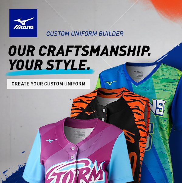 MizunoFPitchNA's tweet photo. Have you tried our Custom Uniform Builder? Choose from a variety of styles, colors, and fabrics to create the perfect customized uniform for your team! Link below to start designing! #MizunoFastpitch ๐ฅ #MizunoCustom #ReachBeyond
Custom Uniforms: https://t.co/5fX0PNDtyY https://t.co/Kca3oD71ZH