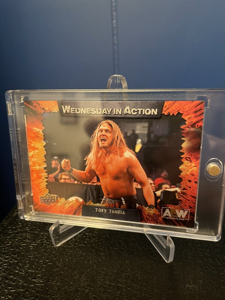 natedog198617's tweet photo. Welcome to The Janela Zone. @JANELABABY got me into @AEW So I had to get a good collection of his @UpperDeckSports cards too. #thebadboy #kingofdark #imanerd https://t.co/c2hlJrT8Kq