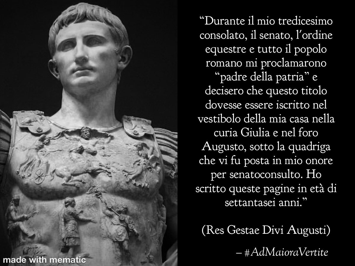 Tommygladius79's tweet image. #Augustus #PaterPatriae #Romanitas