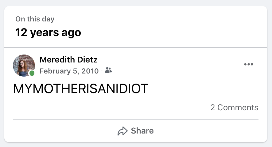 imagine telling your child you're getting a divorce and they go and immediately post this