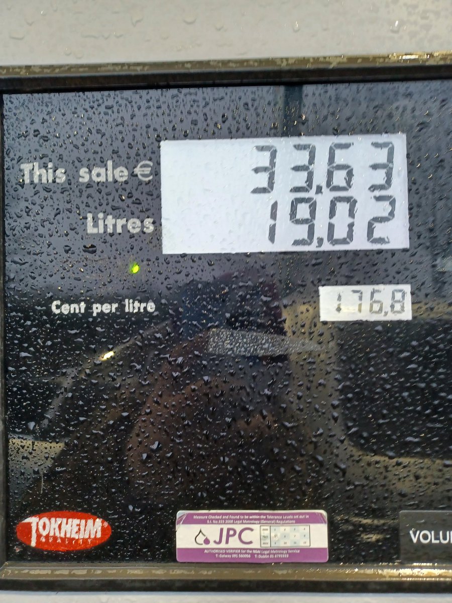 Some Craic Here!
Filled the jerry can earlier.
We used to complain when petrol was €1 per litre.    
Although when I see the smile on my sons face when he is flat out on his motocross bike it makes it all so worthwhile.
Glad I don't own a 2 litre petrol BMW couple at the moment!