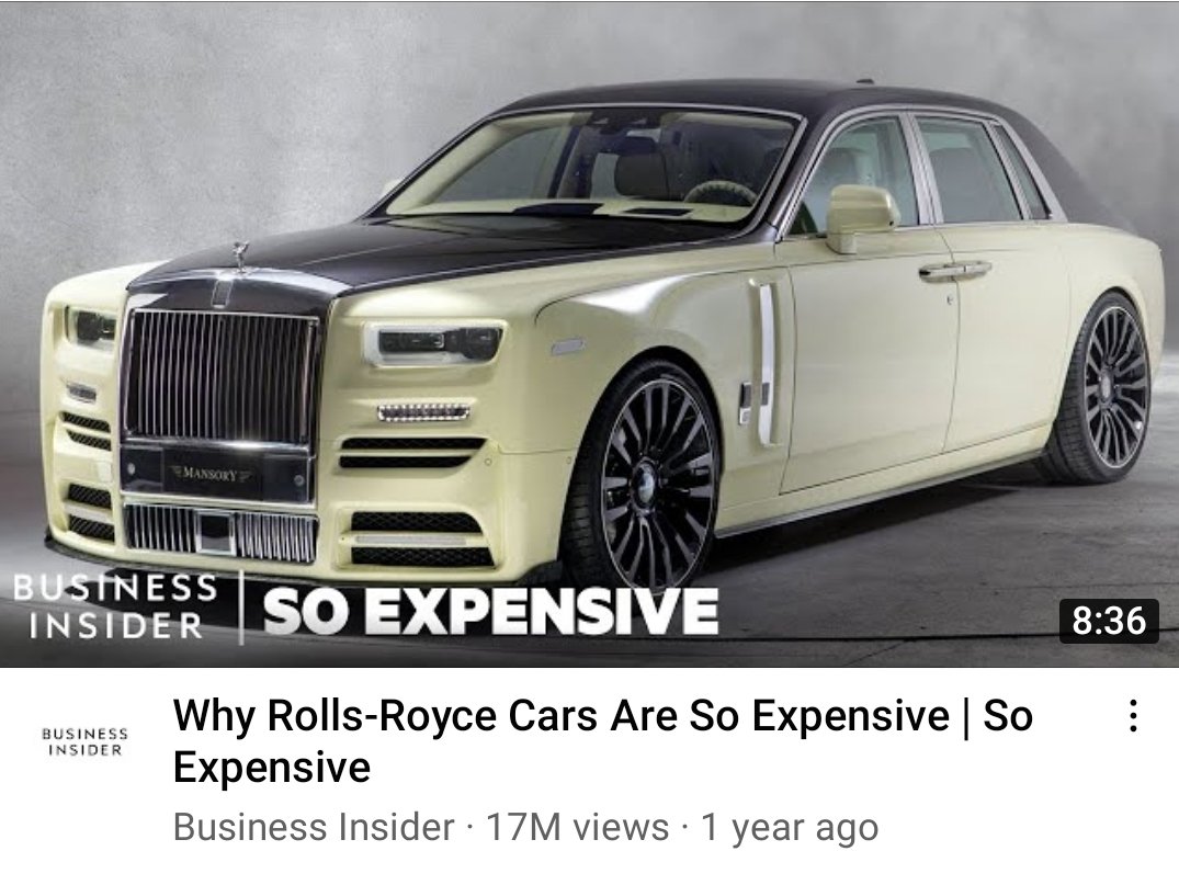 chokolliskeikeu's tweet photo. What makes Rolls Royce cars so expensive? Duh........the price ofc https://t.co/u0mkXlqfl7