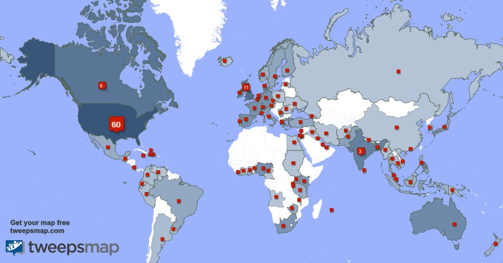 I have 10 new followers from USA, and more last week. See tweepsmap.com/!Samir077
