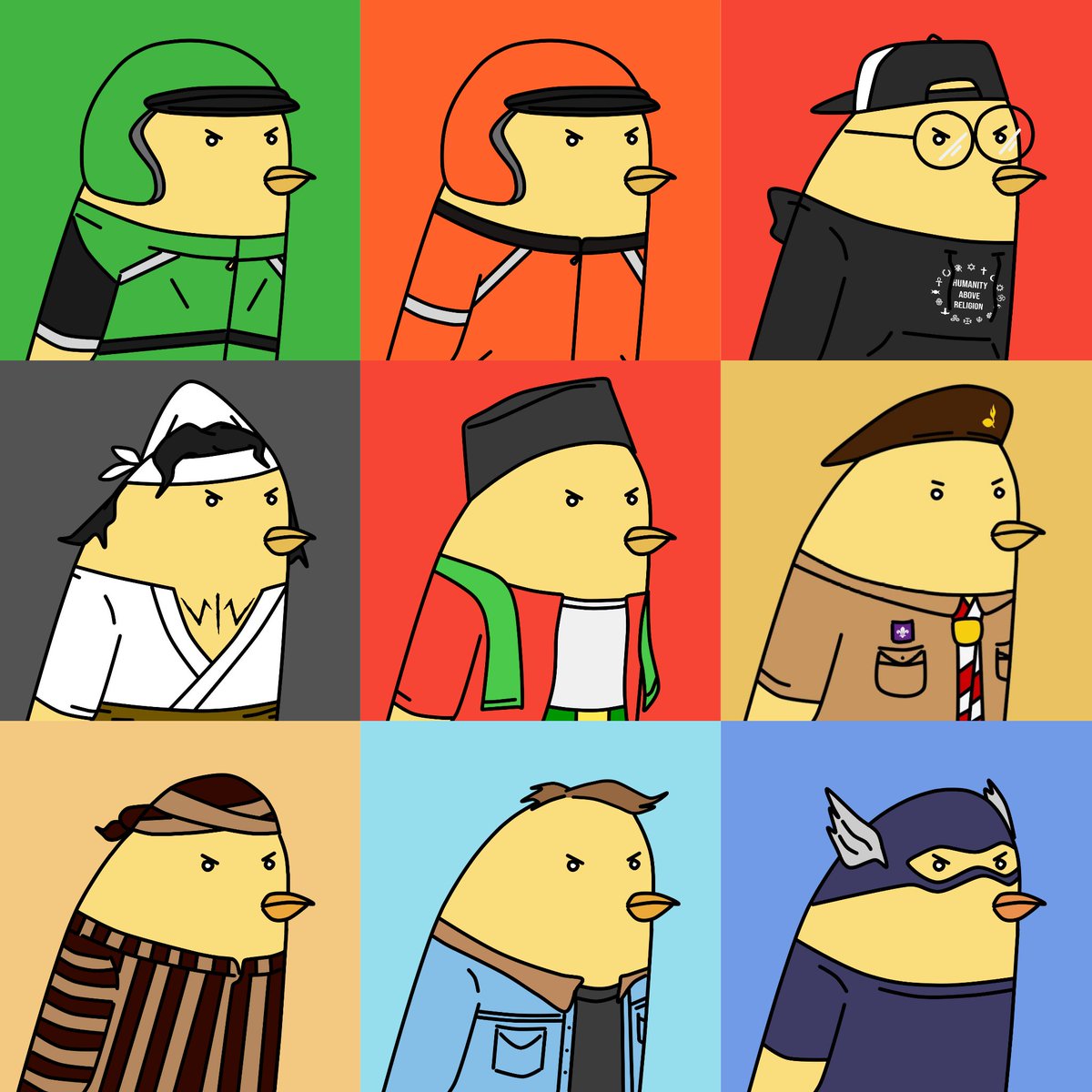 canarypunkNFT's tweet photo. NEW DROP!!
CanaryPunk Theme Indonesian Vibes
🔗https://t.co/PL26oVkOYl

Let's collect now!!🐣🐣🐣

#NFTProject #NFT #NFTs #NFTcollections #NFTcollectibles #Gojek #Shopee #Coki #WiroSableng #Pitung #Pramuka #Doyok #Dilan #Gundala https://t.co/5eArw2pkvb