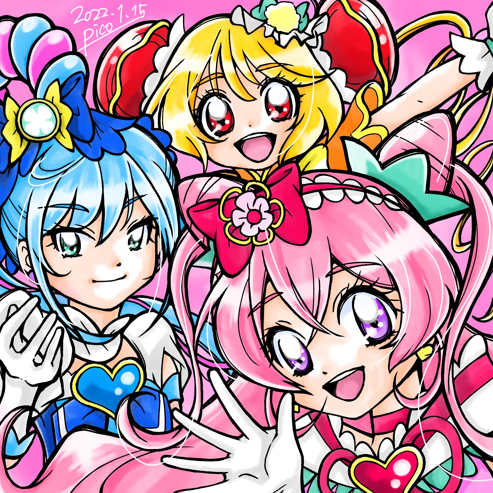 Pico イラスト再掲 期待通りの面白さ 来週も楽しみ プリキュア Precure プリキュア好きと繋がりたい 新プリキュア Anime キュアプレシャス キュアスパイシー キュアヤムヤム デリシャスパーティプリキュア デパプリ イラスト イラスト