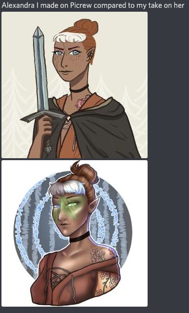 bri_lunaa_divi's tweet photo. I have been using Picrew as my character art reference for a while, sure some are limiting but whenever you can afford a commission, ask the artist to add it. That or write it in your character description...
#artistsontwitter #DnDcharacter #dndcharacterart #stopstealingart https://t.co/oJe3DnzYf6