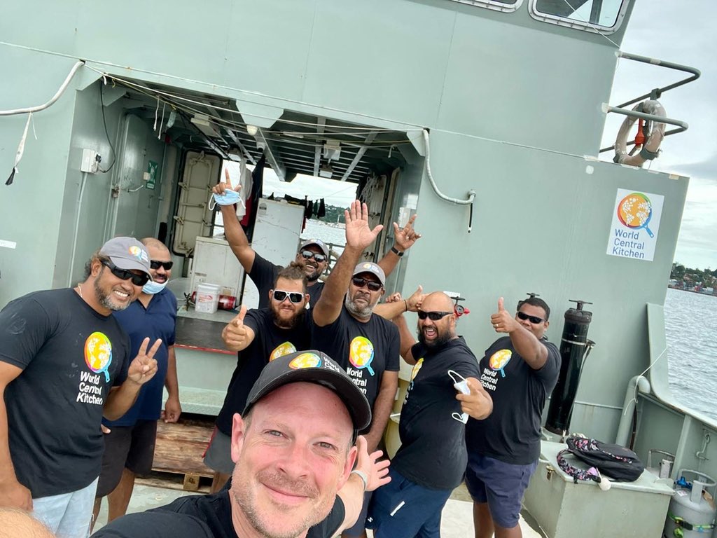 natemook's tweet photo. 7 days and 1,000 miles on the open sea. We crossed the edge of the earth (at least according to Mercator) & delivered tons of @WCKitchen food to Tonga. To my new Fijian family—Frank, Tane, James, Kini, Mini, Manoa & Jack: a ship is only as good as its crew and you were the best. https://t.co/oIRYBwZEUR