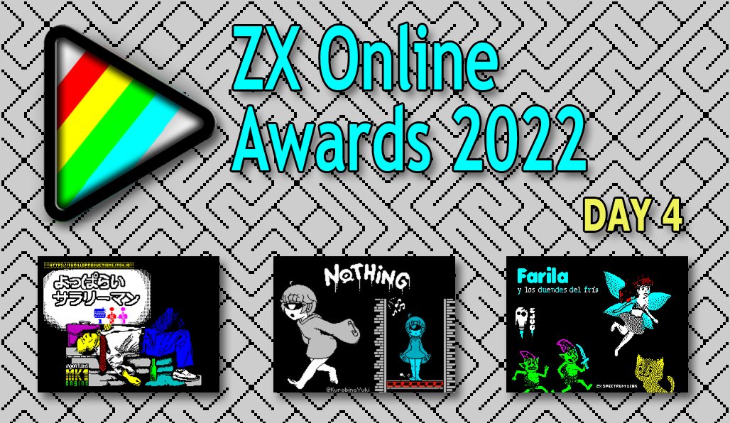 I wonder how you have time to review games qualitatively and vote for every three. The fourth block of games is already available for your review! Don't miss it.

#zxspectrum #zxonline #awards #8bit #retrogaming #retrogame