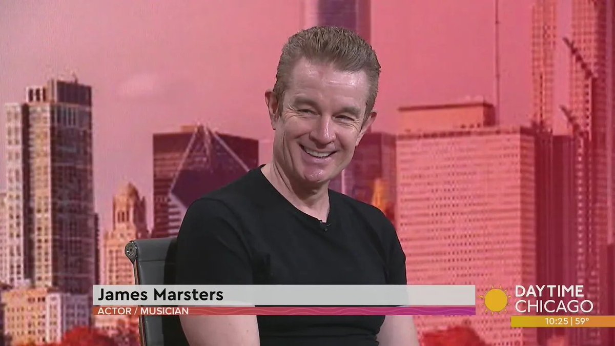 jamie_marsters's tweet photo. Pic of the Day: Smiley @JamesMarstersOf getting interviewed on @DaytimeChicago last year 

#JamesMarsters #SmileyJames #DaytimeChicago #ThisIsLikeThePhotoVersionOfThePhraseTickledPink #HeJustLooksTickledPink #TickledPink #ISaidItTooMuch #ItsWeirdNow https://t.co/YdF32bQKH8