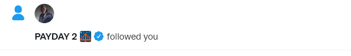 Izzy_Moonbow's tweet photo. No way... @PAYDAYGame followed me! My weekend is much better now, thanks Payday Twitter Man! 😁 https://t.co/h4LLsne8CN