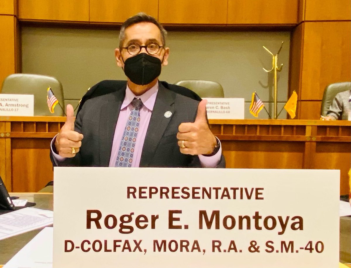 rogerfornm's tweet photo. It is blessing to be back on the NM House floor. There’s a lot of work to be done in the next two weeks on behalf of our #rural communities— specifically passing my landmark rural infrastructure bill #HB173. (Former Moving Arts student Eduardo Maes was my intern). #nmleg https://t.co/wlMw5xSNBA