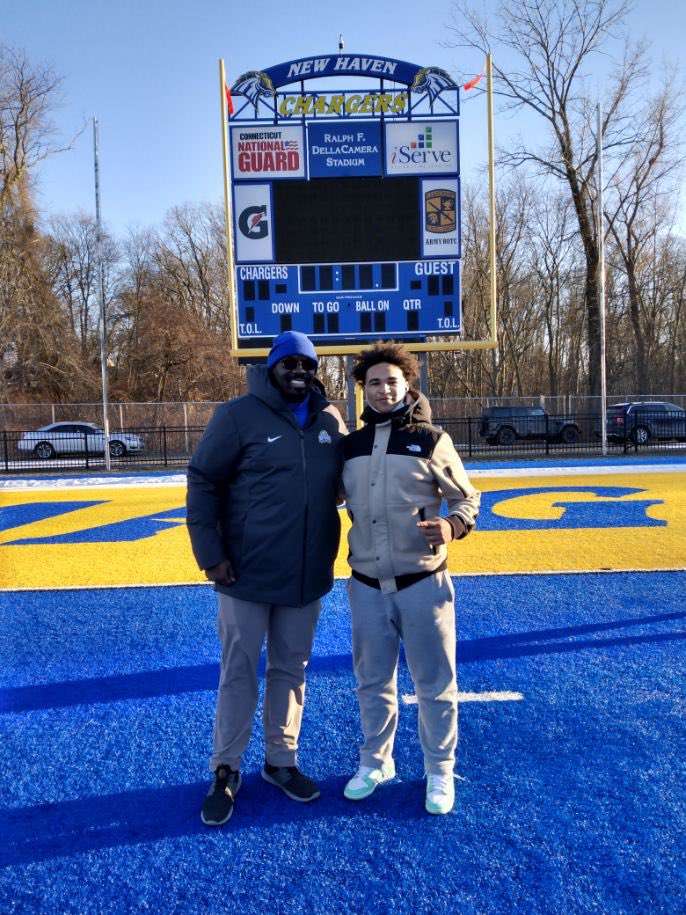 Thank you <a href="/UNewHavenFB/">New Haven Football</a> and <a href="/CoachOrlando_/">Jake Orlando</a> for the visit 
had a really good time! <a href="/CoachCrandall/">Eric Crandall</a> @ItsCoachBBell #ChargeOn