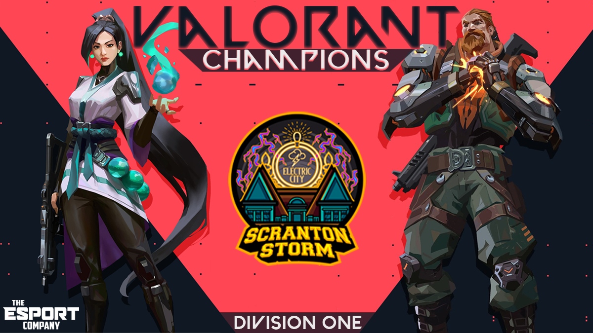 ScrantonStorm's tweet photo. The W is secured!! 🏆

We are locked in and ready for more. The D1 #Valorant champions!!! 

#Valorant #TEC #theesportcompany https://t.co/D7fiRu9fk3