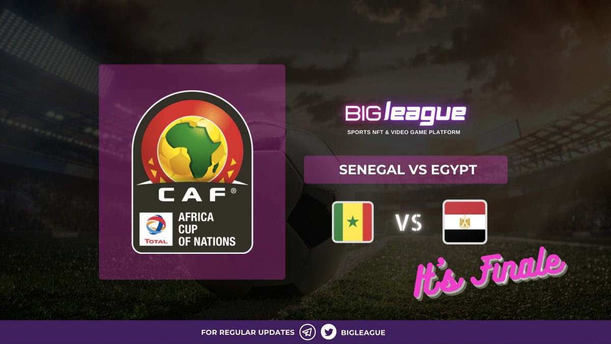 bigleaguenft's tweet photo. Sports Fans โฝ๏ธ
It has been a mouthwatering clashes so far in the Africa Cup of nations (AFCON) we will like to use this medium to congratulate the finalists, Senegal vs Egypt. Comment your favorite below๐
#BGLG @bigleaguenft #nft #nfts #NFTGame #nftcollector #NFTMarketplace https://t.co/En6wxPY2G9