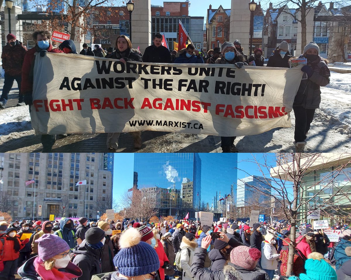 CanadaMarxists's tweet image. From today's counter-demo to the #TorontoConvoy. Congrats to the nurses who organized it, &amp;amp; refused to hide just so they could go to work

We defend health care workers, demand an end to the public sector wage cap, funding for healthcare, and workers' control of health and safety