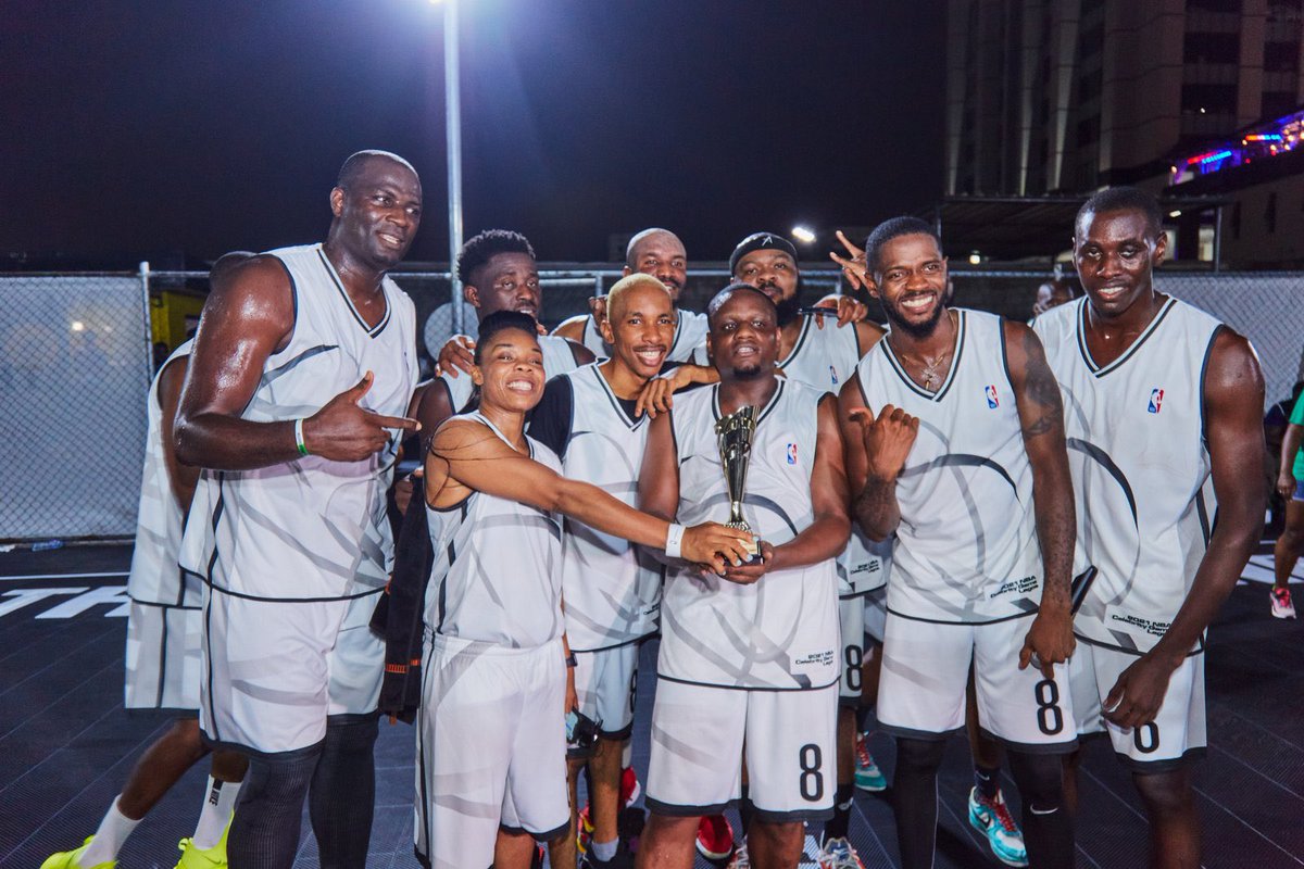 NBA_Africa's tweet photo. Some of Naija's finest personalities showed off their ball skills during the @Hennessy celebrity basketball game at Landmark Beach Front #SpiritOfTheNBA #Hennessyxnba #NBAAfrica https://t.co/nBzCpbtXH4