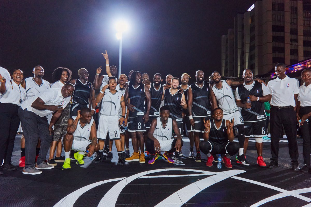 NBA_Africa's tweet photo. Some of Naija's finest personalities showed off their ball skills during the @Hennessy celebrity basketball game at Landmark Beach Front #SpiritOfTheNBA #Hennessyxnba #NBAAfrica https://t.co/nBzCpbtXH4
