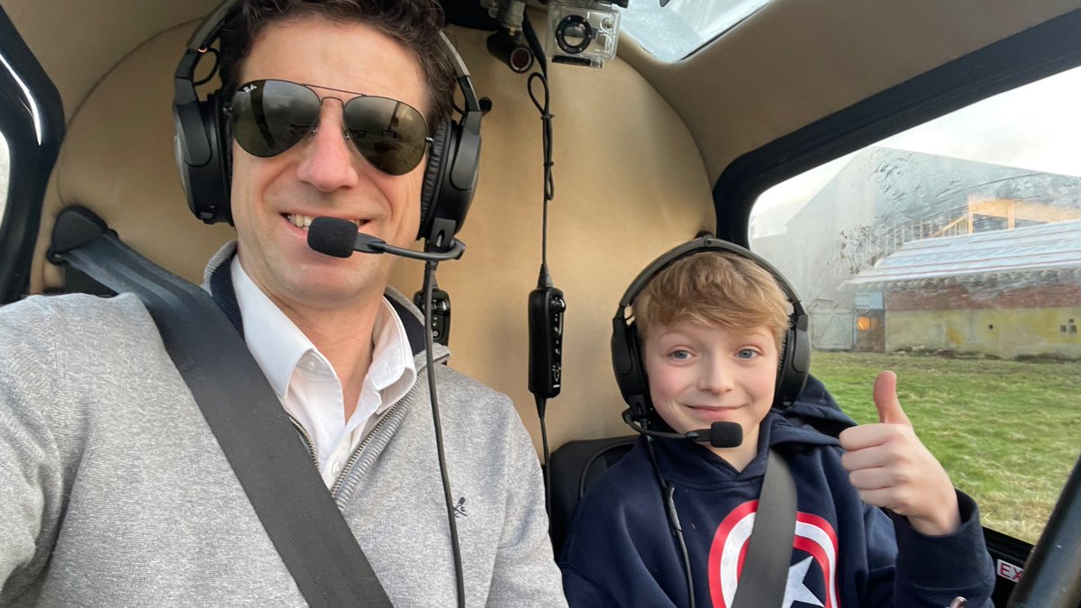 FlyingPigHelis's tweet photo. Putting the family in flying family today as @CaptPaulWhite was joined by middle son in the flying school and the cockpit!
#fatherandson #flyingfamily #helicopter #learntofly #familybusiness https://t.co/MsUUfGoVIa