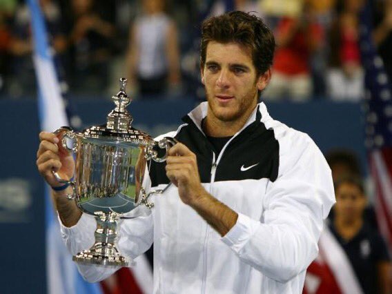 Goatucanu's tweet photo. There’s has only been 1 occasion where Federer, Djokovic and Nadal have all made the semi final of the same grand slam, and neither won the tournament. The 2009 US Open, where 20 year old Juan Martin del Potro stunned the world. https://t.co/aLr0mfqTGT