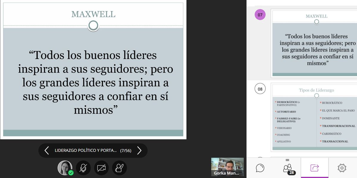 masterpolitica's tweet photo. Nuestros alumnos de la versión Executive del @masterpolitica del @cigmapucjc de la @universidadcjc han podido disfrutar en la tarde de hoy de una sesión de formación en directo con el politólogo Gorka Maneiro, @Gorka_Maneiro  #Compol https://t.co/QJi2zZ2Frs