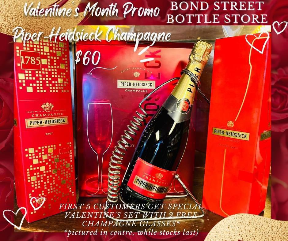 **Unbeatable price of $60 for Piper-Heidsieck Champagne for Feb**
The official champagne of the Oscars and a favourite of Marie Antoinette and Marilyn Monroe. Add a touch of class to your month of love with this renowned French bubbly.❤️is #BetterwithPiper 🥂 🍾