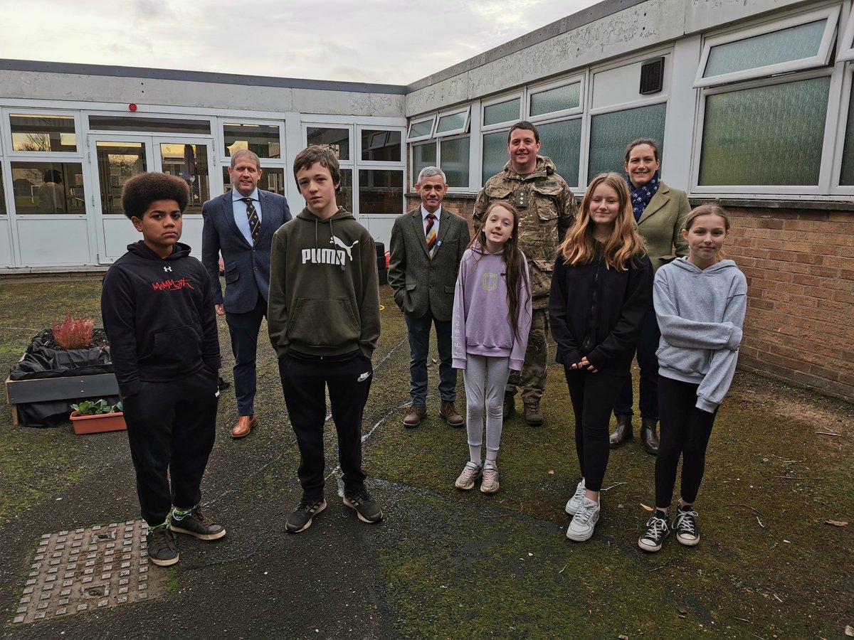 The Pupil Council met with Capt Kenneth Chalmers, Capt James McAleese, Padre Michael Rutter and WO2 Paula Christie. The Pupil Council discussed their ideas for our Resilience Garden, and the kind people from the army based at Leuchars have agreed to help us transform this area.