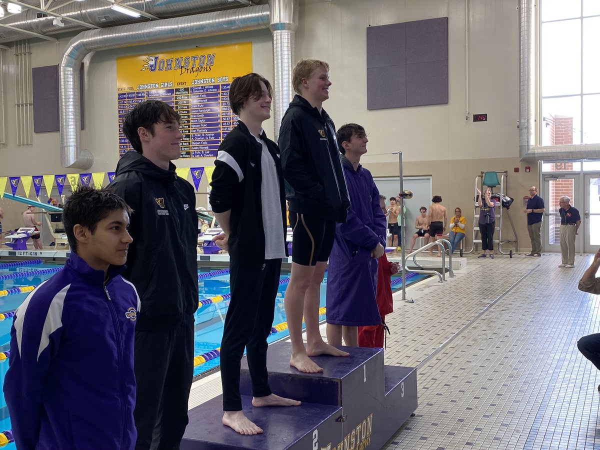JCSD__Athletics's tweet photo. Congrats to ⁦@JCSD_Swim⁩ junior Kyle Gjoraas on not only winning the 500 Free but also breaking the legendary Dan Flannery’s 27 year old team record with a 4:40!  ⁦@IHSAA⁩ https://t.co/OKWAY56zXo