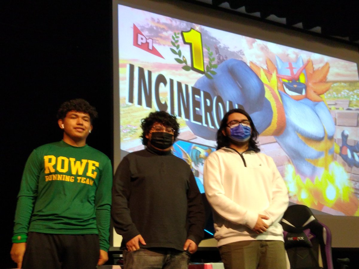 McHiLibrary's tweet photo. 1st place Derrick Lopez, Rowe (right), 2nd place Samuel Ordonez, McHi (middle), and  3rd place Francisco Figueroa, Rowe (left). Congratulations!!! https://t.co/df57Czs6qn