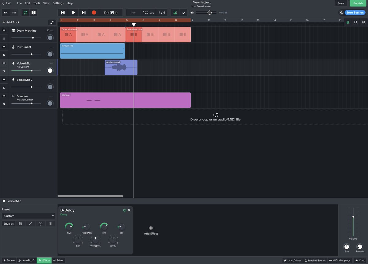 Checking out #BandLab for the first time. It's fabulous. Everything you need for making music, not too much to be overwhelmed.