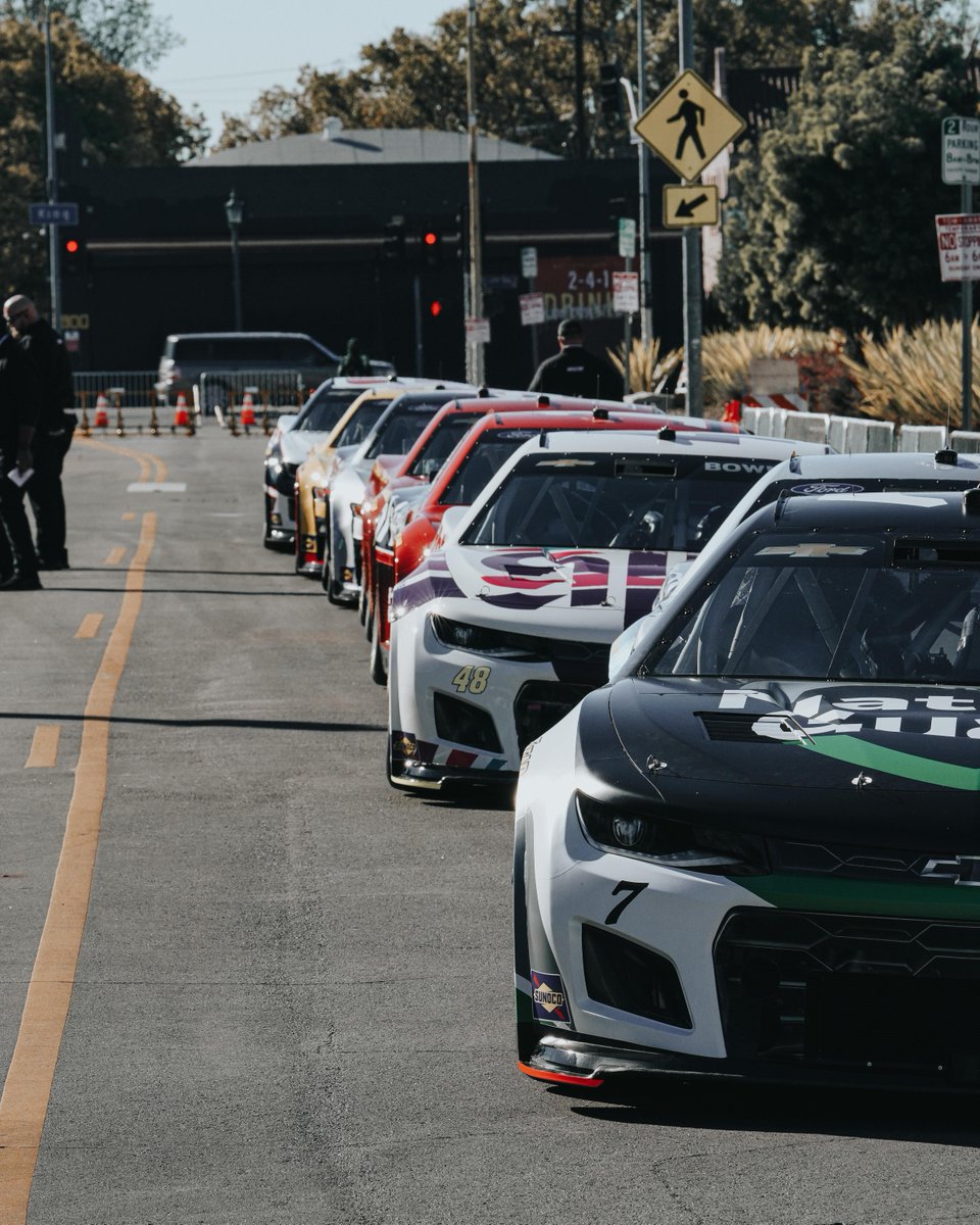 NASCAR's tweet image. Just doing our thing in LA. 😏