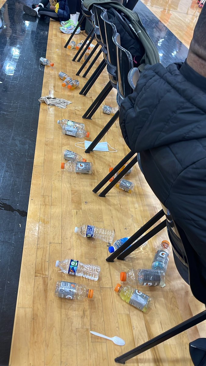 Coaches, do you make your team clean the bench after the game or do you leave it like this?