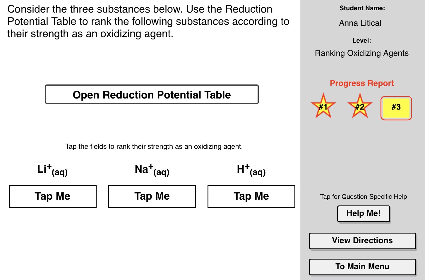 Standard Reduction Potential Table