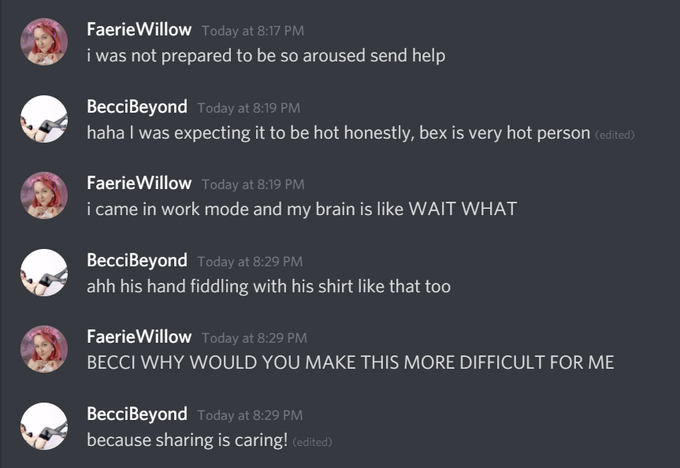 Just had an incredible sexting workshop with @BexTalksSex, including this very cute behind-the-scenes<a class="tags" target="_blank" title="On Twitter" href="/?out=eyJ0eXAiOiJKV1QiLCJhbGciOiJIUzUxMiJ9.eyJpYXQiOjE3MjE2NDgxMjIsImlzcyI6InR3cG9ybnN0YXJzLmNvbSIsIm5iZiI6MTcyMTY0ODEyMiwiZXhwIjoxNzUzMTg0MTIyLCJyZWRpcmVjdF91cmwiOiJodHRwczovL3R3aXR0ZXIuY29tL0JleFRhbGtzU2V4In0.7VD08YPypQM2BGI69s3Wlfx21qT5qIf2wsimHslAxuFcAQVBfb7h_IrQwyrIROxv7G1vBmIyCwxdQB7Z4XXxyQ">@BexTalksSex</a><a href="/tag/satin"class="tags"><span>#satin</span></a>