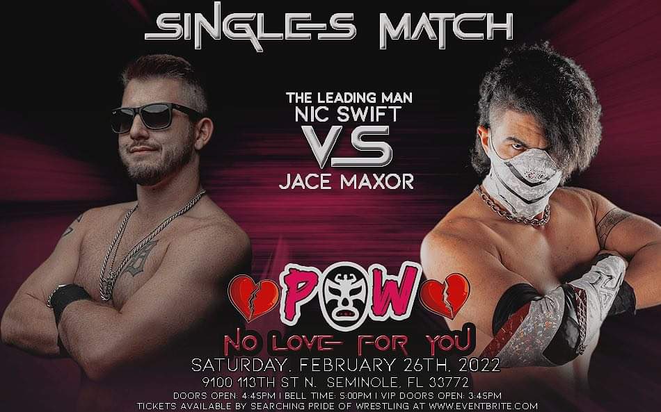powrestlingllc's tweet photo. #TheLeadingMan @DRex_813 will take on @jace_maxor on his #POWdebut
🚨🚨🚨#POW presents #POW19 #NoLoveForYou Saturday February 26th 5:00pm at the Seminole Recreation Center in Seminole FL🚨🚨🚨
Get your tickets today‼️ https://t.co/Q3xsFmNS1S https://t.co/mGbjKvzwPz