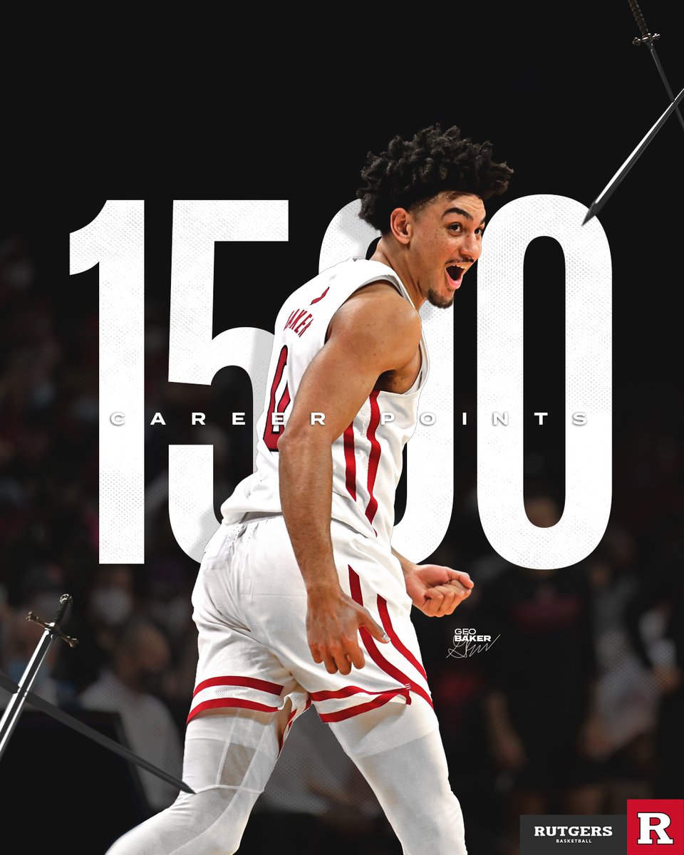 .<a href="/Geo_Baker_1/">Geo Baker</a>, Mr. 1,500!

1,500 career points in his career as a Scarlet Knight‼️‼️‼️‼️‼️

#GardenStatement🛡️⚔️