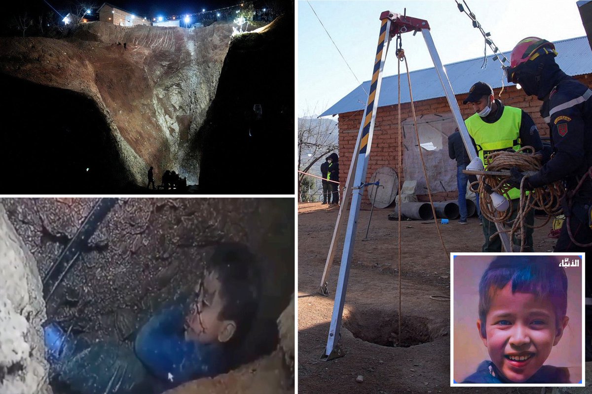 Red_Wave_News's tweet photo. (BREAKING NEWS UPDATE) - 

5 year old boy stuck in well has died from injuries after being pulled out. 

The Moroccan boy trapped down in a 105-foot deep well for over 4 days was successfully pulled out but has died from injuries. 

God be with this family. We will pray. https://t.co/Ktvxrdpki9