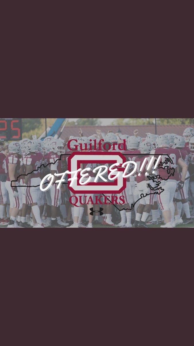 Wiltum2's tweet photo. After a great visit and talk with @CoachKBarr I would like to announce my first offer from Guilford College @CoachOwens_FB @RcoachV https://t.co/r9N3504Pqy