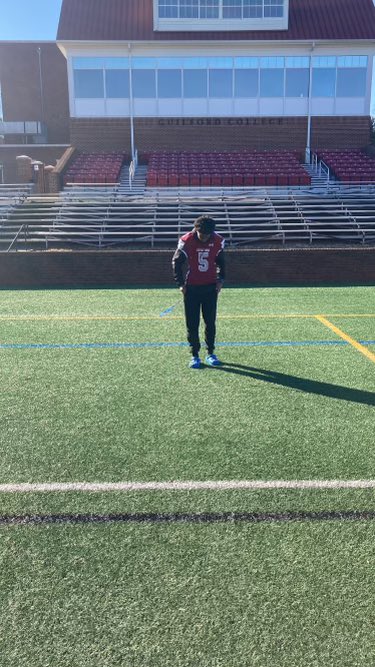 Wiltum2's tweet photo. After a great visit and talk with @CoachKBarr I would like to announce my first offer from Guilford College @CoachOwens_FB @RcoachV https://t.co/r9N3504Pqy