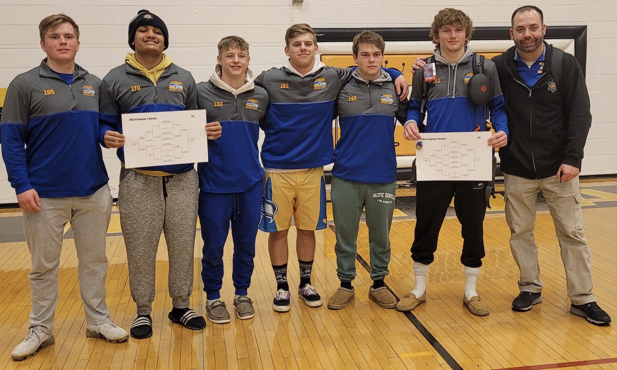 JHSWrestle's tweet photo. Boys wrestled tough at the Harvard 1A Regional.  Moving on to Sectionals are Logan Kirk (1st), Haden Lucas (1st), and Kyle Rasper (3rd).  Landon Johnson took 4th and will be an alternate.  #KeepWorking https://t.co/UoeR3Kkt9Z