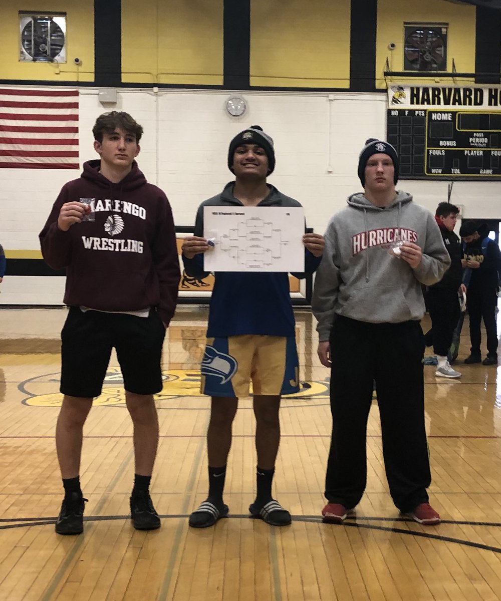 JHSWrestle's tweet photo. Boys wrestled tough at the Harvard 1A Regional.  Moving on to Sectionals are Logan Kirk (1st), Haden Lucas (1st), and Kyle Rasper (3rd).  Landon Johnson took 4th and will be an alternate.  #KeepWorking https://t.co/UoeR3Kkt9Z