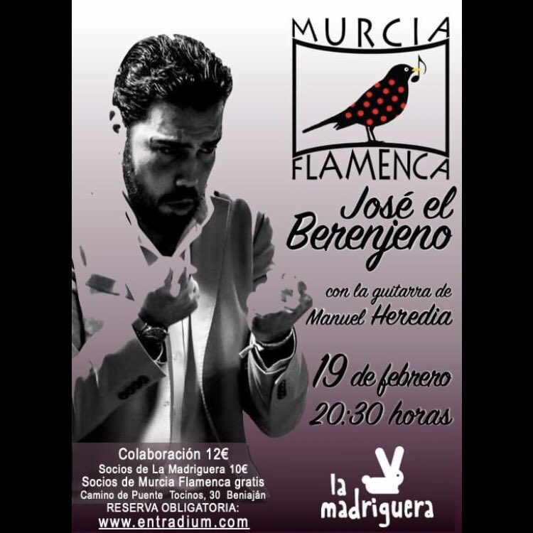 Nuevo evento de Cante Flamenco con José el Berenjeno. Entradas en: entradium.com/events/jose-el…