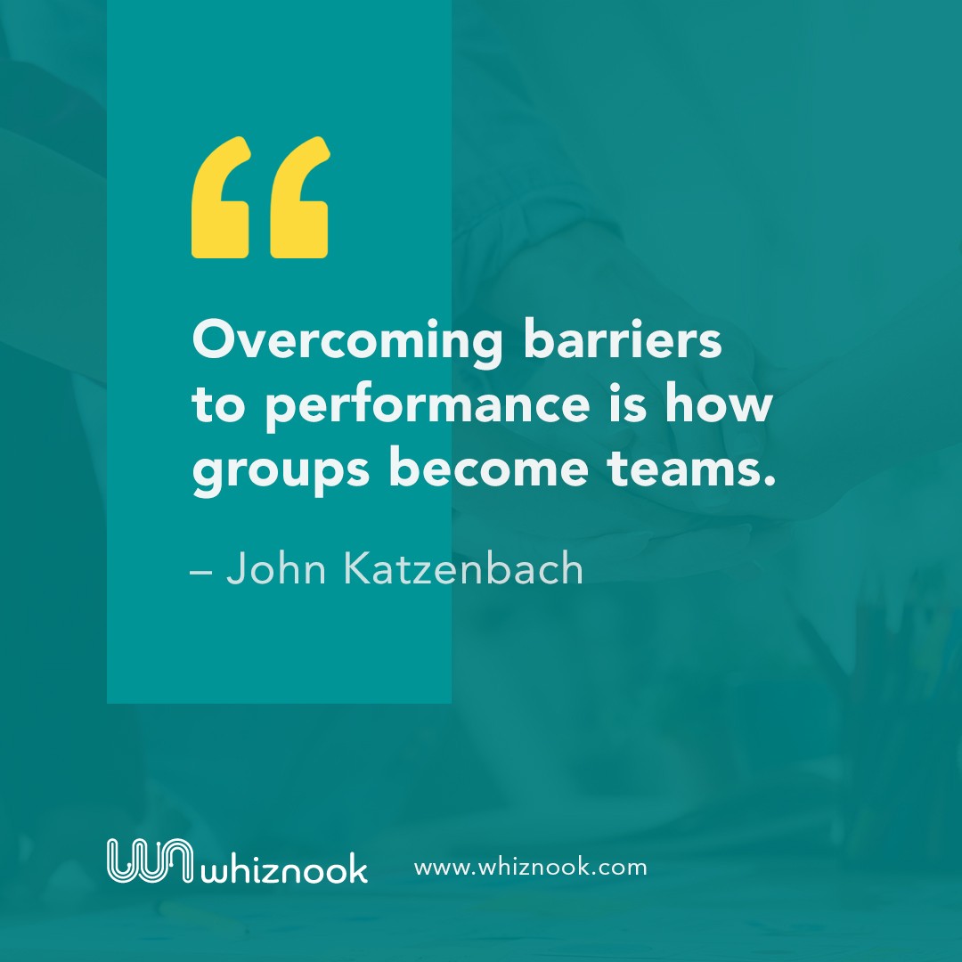 Whiznook's tweet photo. Overcoming barriers to performance is how groups become teams.

If you want to lift yourself up, lift up someone else. The way to achieve your own success is to be willing to help somebody else get it first.

Success is best when it's shared.

Link in Bio.

#gamification #team #t https://t.co/wTXekRG9iE
