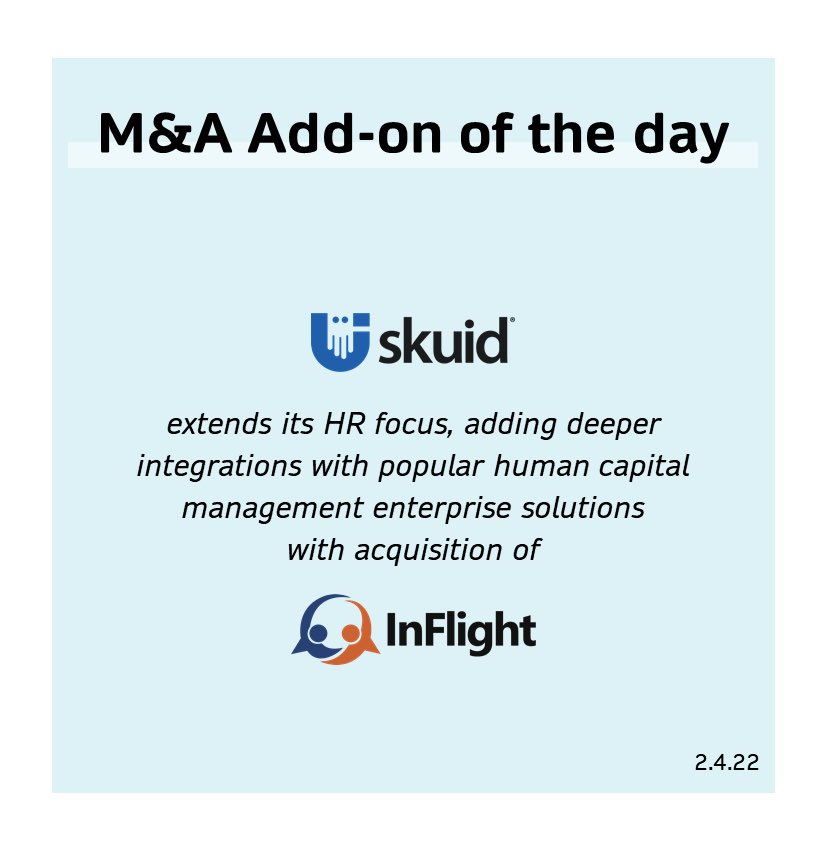 M&amp;A Add-on of the day - 2.3.22 <a href="/MarlinEquity/">Marlin Equity</a> 
<a href="/skuidify/">Skuid</a> @inflightcorp