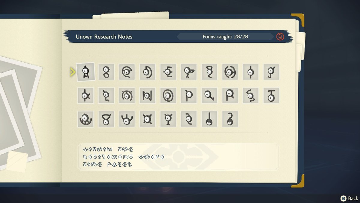 proffesorpixel's tweet photo. Finally got all the Unown , and now I can shiny hunt and get alphas!
 Wish me luck! 
#PokemonLegendsArceus #Unown #dexcompletion https://t.co/YBcO3O9paT