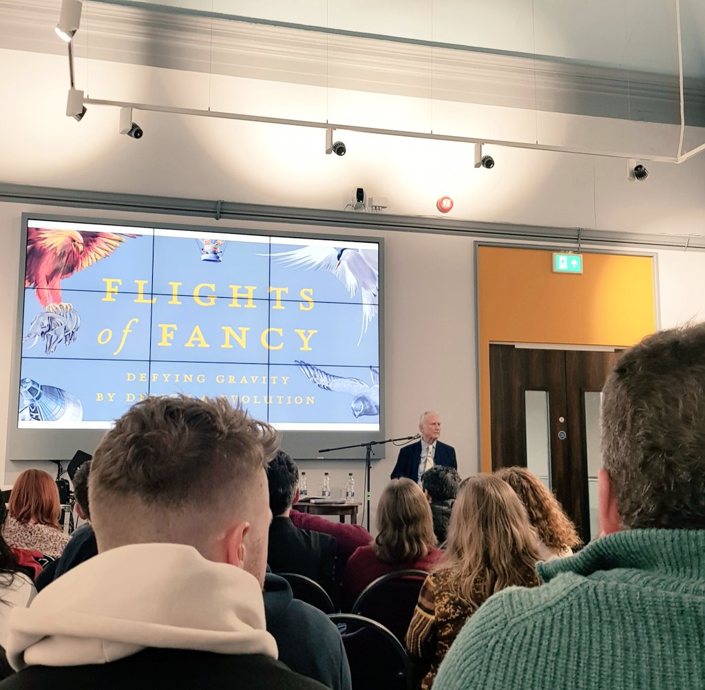 libinspace's tweet image. Had a great time this evening listening to a fascinating talk from @RichardDawkins at @WolvArtGallery as part of the @WolvesLitFest.

His new book, 'Flights of Fancy', is out now 🐓🦇✈🚀