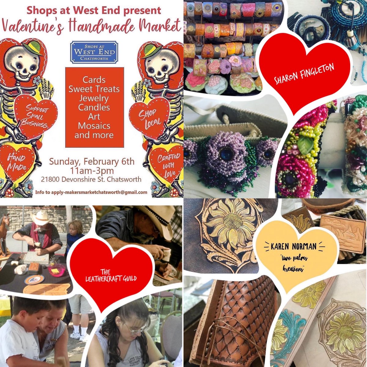 #LetsTalkLeather The Leathercraft Guild members from <a href="/StandingBears/">Standing Bear's Trading Post</a>  demonstrating leatherwork &amp; attendees stamp their own Bag Tag free. 2 other members Share &amp; Sell their handcrafted leather items Sunday, February 6th from 11am till 3pm 21800 Devonshire St. Chatsworth