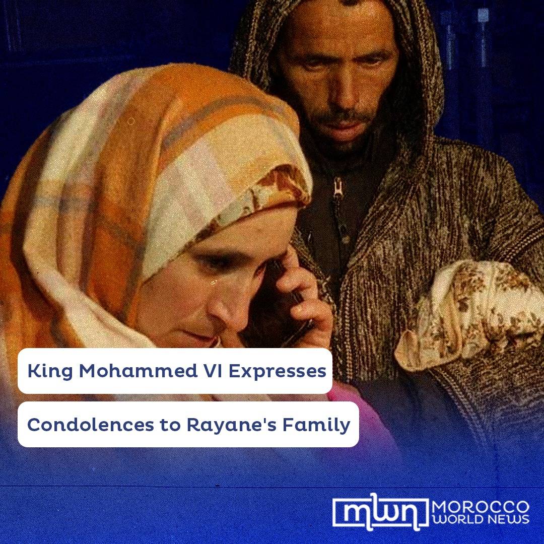 MoroccoWNews's tweet photo. King Mohammed VI spoke to Rayane’s family via telephone to express his condolences.

The royal cabinet statement said the monarch expressed his deepest condolences and sincere sympathy to all members of the family.
#morocco #king #mohammedvi #chefchaouen #rayan #save_rayan https://t.co/4dNxwFAHFL
