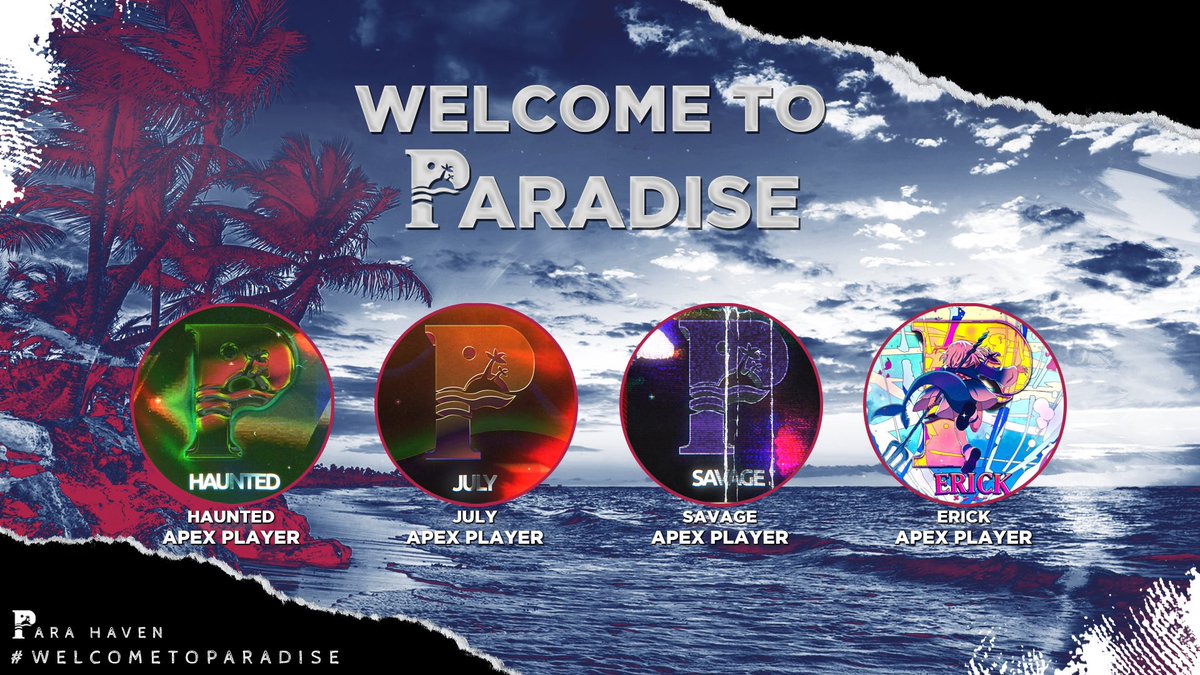 Welcome our NEWEST Apex Creators to Para! 

🎯 Para Haunted - @hauntedAPEX 
🎯 Para July - @fps_july 
🎯 Para Savage - @SavageStephens_ 
🎯 Para Erick - <a href="/liluwuzi/">Erick</a> 

#WTP🏝