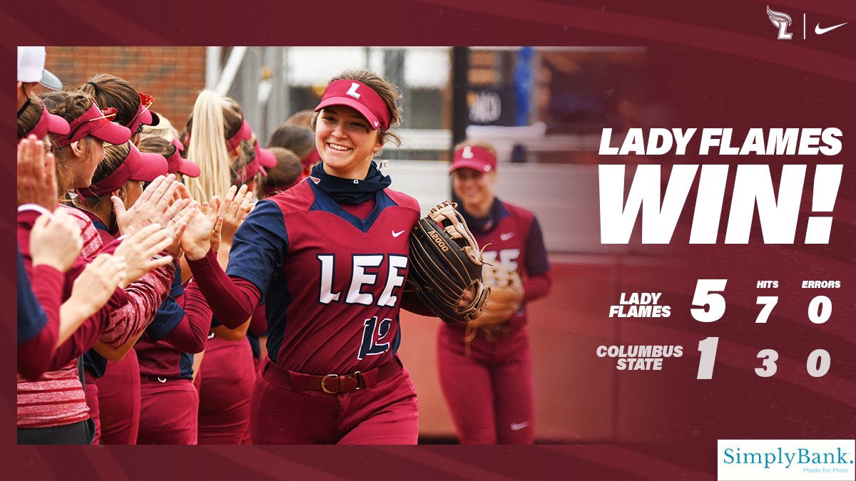LADY FLAMES WIN! 🥎🔥

Nyah Vogel pitched a complete-game GEM in her Lady Flames debut as we #BeatColumbusState 5-1! 🔥🔥🔥

#FiredUp