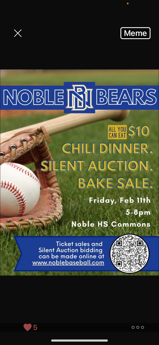 We are a month away from the  2022 <a href="/BaseballNoble/">NobleBaseball</a> season! Come out and support Bears baseball next Friday evening at Senior Night for the basketball players at The Den in Noble. See below. Follow the Bears all season on noblebears.tv .
#PlayForTheBrand
#H2-G-N baseball